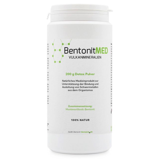 BentonitMED Detox-Pulver 200g, Medizinprodukt mit CE-Zertifikat
