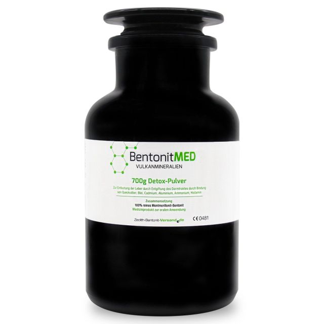 BentonitMED Detox-Pulver 700g im Violettglas