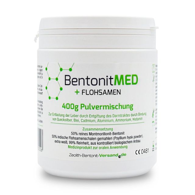 Bentonite MED + Psyllium seed, 400g powder mixture, Medical device