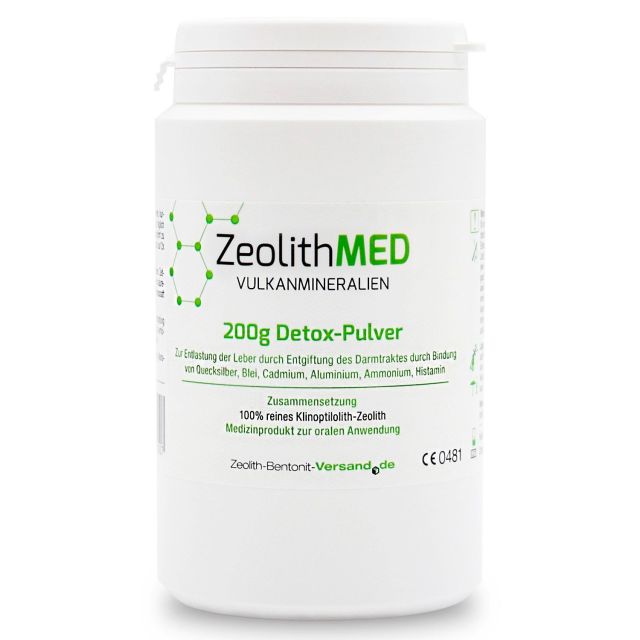 Zeolita MED 200 gr Polvos desintoxicantes, Producto sanitario