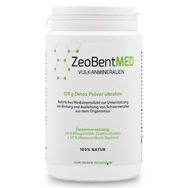 ZeoBentMED polvere detox ultra-fine 120g, dispositivo medico con certificato CE