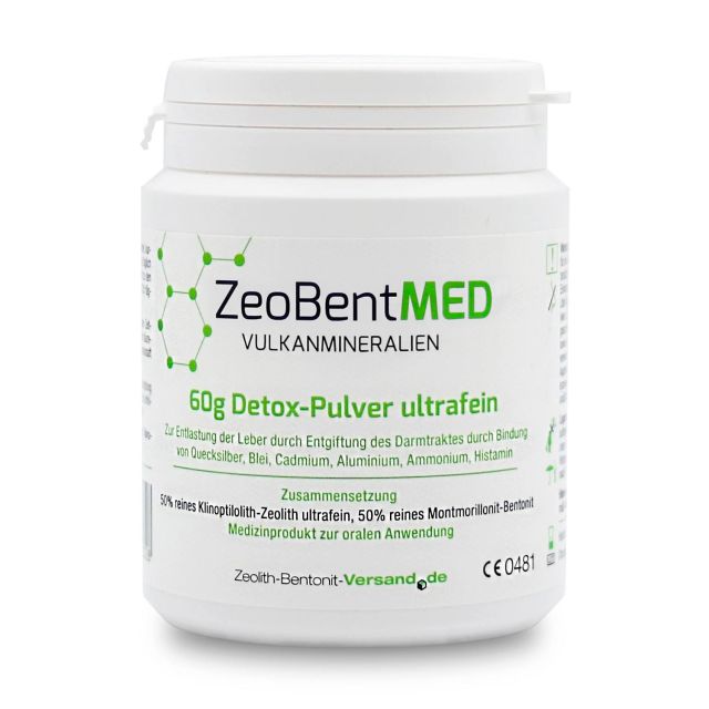 ZeoBentMED 60gr Polvos ultrafinos desintoxicantes, Producto sanitario