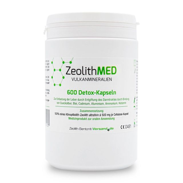 Zeolita MED 600 Cápsulas desintoxicantes, Producto sanitario