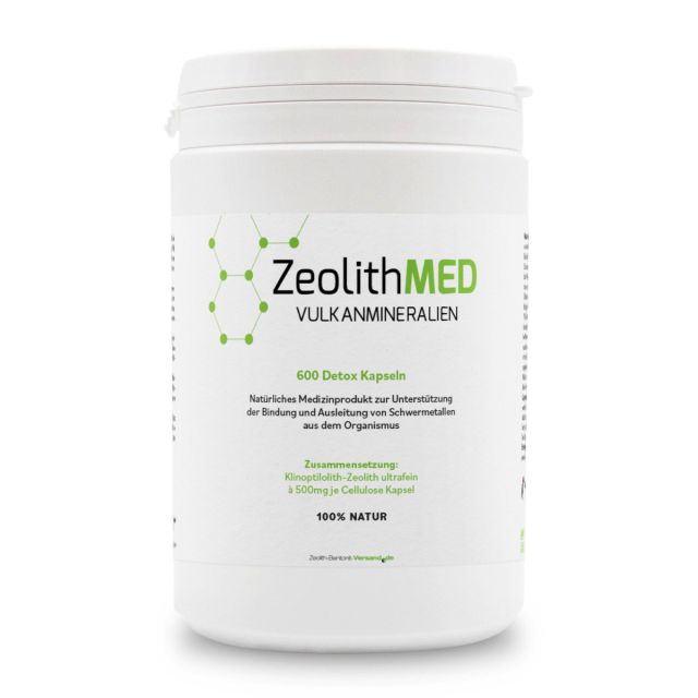 ZeolithMED 600 detox capsules, medical device with CE certificate