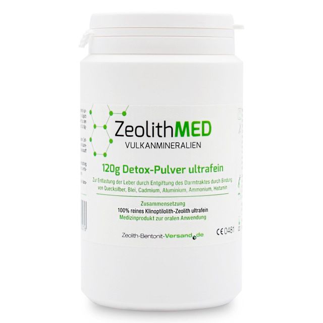 Zeolita MED 120 gr Polvos ultrafinos desintoxicantes, Producto sanitario