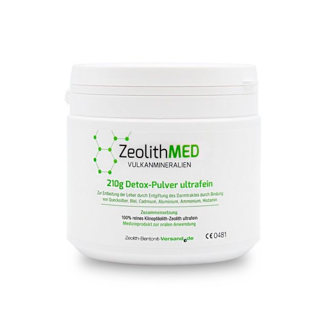 Zeolite MED Detox-Polvere ultrafina 210g, Dispositivo medico