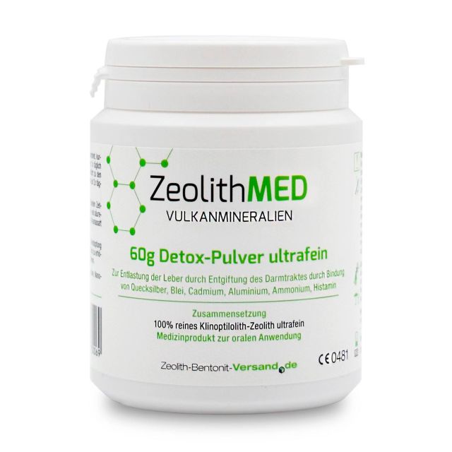 ZeolithMED Detox-Pulver ultrafein 60g für 20 Tage, zur inneren Anwendung