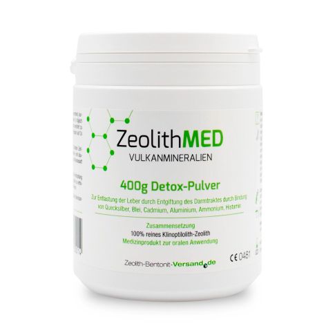 Zeolita MED 400 gr Polvos desintoxicantes, Producto sanitario