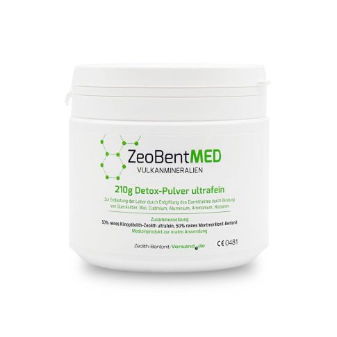 ZeoBentMED Detox-Pulver ultrafein 210g für 70 Tage, zur inneren Anwendung